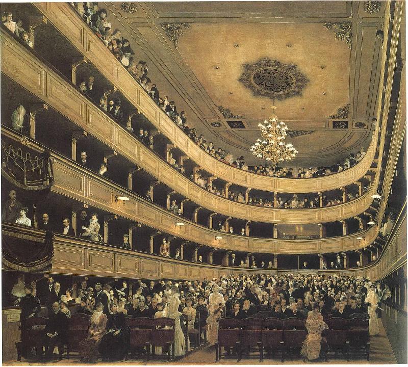 Gustav Klimt Zuschauerraum im Alten Burgtheater in Wien